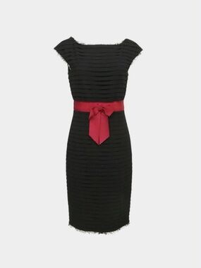 CHANEL⎻Black Sheath Dress with Red Bow, Sz 2